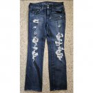AMERICAN EAGLE 360 Super Super Stretch Distressed Jeans Ladies Size 4 Cropped