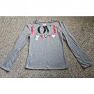 NWT Gray 365 KIDS Hearts and LOVE Long Sleeved Top Girls Size 10