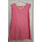 CHEROKEE Pink and Peach Lace Overlay Sleeveless Dress Girls Size 10-12