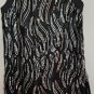 NICOLE MILLER Black Silver Sequined Tank Dress Girls Size 14