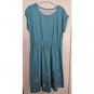 SO Blue Green Flamingo Short Sleeved Dress Girls Size 14