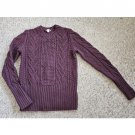 GAP Designed & Crafted Wine Cable Wool Knit Sweater Ladies SMALL