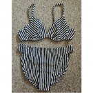 SWIM DU SOLEIL Black and White Striped Bikini Ladies Size 14