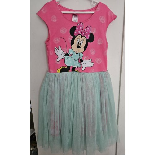 DISNEY Pink and Green MINNIE MOUSE Tutu Dress Girls Size 10-12