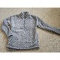 EMILY B Gray Sherpa Fleece Half Zip Pullover Jacket Ladies SMALL