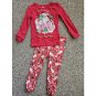 CYNTHIA ROWLEY Red Holiday Cocoa Print Cotton Pajamas Girls Size 2T