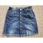 INDIGO REIN Button Front Frayed Hem Stretch Denim Skirt Girls Size 10