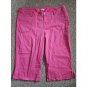 FADED GLORY Pink Stretch Capri Length Jeans Womans Plus Size 22W