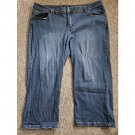 RELATIVITY Stretch Capri Length Denim Jeans Womans Plus Size 22W
