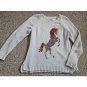 JUSTICE Very Soft Sequined Unicorn Chenille Sweater Girls Size 12