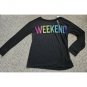 NWT Black Long Sleeved CHILDREN’S PLACE Weekend Top Girls Size 16 XXL