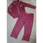 SECRET TREASURES Red Plaid Soft Flannel Long Sleeved Pajamas Ladies XL 16-18