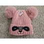 NWT Pink Panda Bear Sherpa Lined UGG Hat with Pom Pom Ears 2-4 years