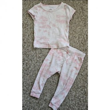 WONDER NATION Pink Tie Dye Short Sleeved Cotton Pajamas Girls 12 months