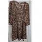 Sexy CHARMING CHARLIE Semi Sheer Leopard Print Dress Ladies LARGE Pockets