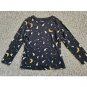 OLD NAVY Black Ghost Moon Stars Long Sleeved Top Size 5T Halloween
