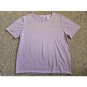 ALFRED DUNNER Lilac Pearl Accented Short Sleeved Knit Top Petite PL