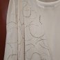 ANOTHER THYME White Tank With Silver & Gold Accented Over Blouse 3X XXXL