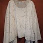 ANOTHER THYME White Tank With Silver & Gold Accented Over Blouse 3X XXXL