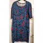 LulaRoe Blue Floral Print Short Sleeved Dress ladies XLARGE