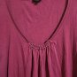 TALBOTS Deep Mauve Pleated Front Long Sleeved Top Ladies XLARGE