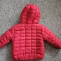 CAT & JACK Red Hooded Quilted Fleece Lined Winter Parka Boys Size 12 months