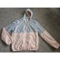 FOREVER 21 Gray and Peach Hooded Wind Jacket Ladies Large