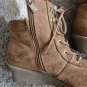 MICHAEL KORS Tan Myra Wendee Suede Wedge Boots Youth Girls Size 4