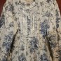 LAURA ASHLEY Blue Floral Print Long Sleeved Flannel Nightgown Ladies M