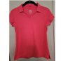SLAZENGER Pink Dri Fit Short Sleeved Polo Golf Shirt Girls L Size 10-12