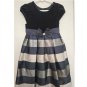 NEW Blue Striped Fancy JONA MICHELLE Short Sleeved Dress Girls Size 4T