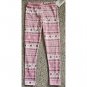 NWT Soft Fleece SHOSHO Lined Pink Snowflakes Reindeer Leggings Girls Size 7-8