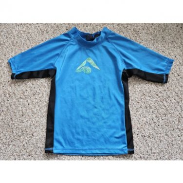 KANU SURF Blue Short Sleeved UV Rash Guard Top Boys Size 8