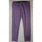 TUFF ATHLETICS Purple Print Yoga Leggings Ladies LARGE Size 10