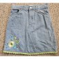 THE CHILDREN’S PLACE Floral Embroidered Denim Skirt Girls Size 10