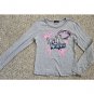 L.E.I. Gray Sparkly Long Sleeved Top Girls Size 7-8