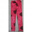 LULAROE Red and Black Heart Print Yoga Leggings Girls L XL Size 10-12