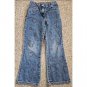Vintage GYMBOREE Embroidered Hearts Flare Leg Denim Jeans Girls Size 7