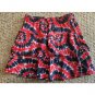 CELEBRATE! Red White Blue Tie Dye Tiered Skirt Girls Size 7-8