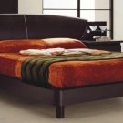 Margaret  Modern Platform Bed, Wooden Headboard
