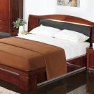 Aleysia Natural Cherry Wood Modern Platform Bed