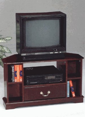 Annetta Cherry finish TV stand with storage