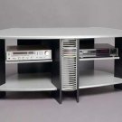 Araldo Contemporary Black and Silver TV Stand