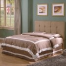 Button-Tufted Design Queen Size Beige Fabric Modern Headboard
