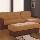 GF-F017 // Modern Microfiber Sectional With Storage Compartments