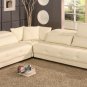 Ls  //   Bella White Leather Sectional