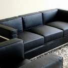 Le Corbusier Black Leather Sofa