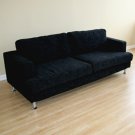 Laredo Modern Twill Sofa in Black