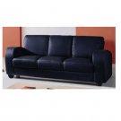 Regal Leather Sofa Black