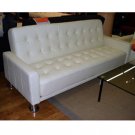 Roma Modern White /Black Leather modern sofa bed